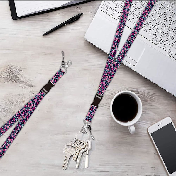 Hängande rep halsband med klämma, inklusive halsband och transparent badgeklämma, vattentät, kan hålla nyckel ID-kort (blå)