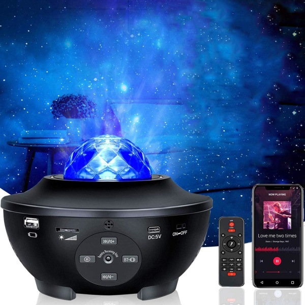 Star Projector Night Light, LED Ocean Wave Light Projector with S