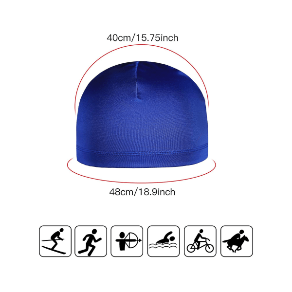 6 Pieces Helmet Liner Skull Caps Sweat Wicking Cap Running Hats Cycling Skull Caps For Men Women（Style 2）