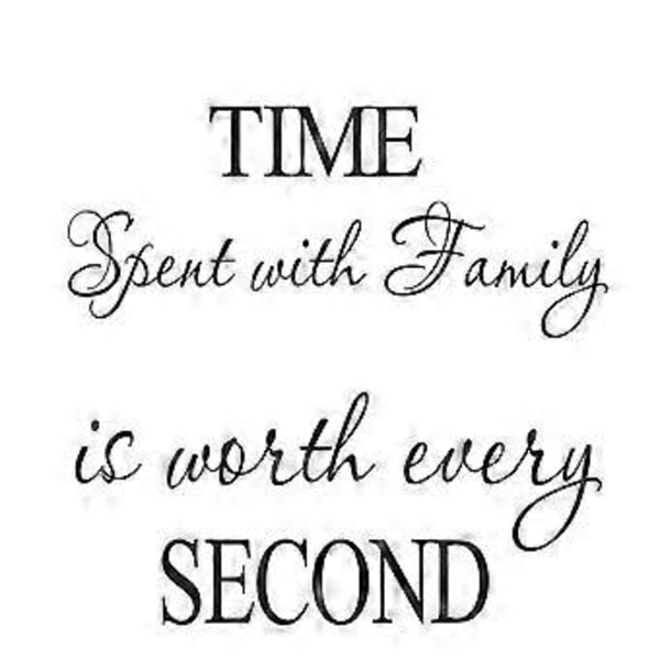 TIME SECOND Quote Vedenpitävä seinätarra olohuoneen kodin sisustustaidetta varten