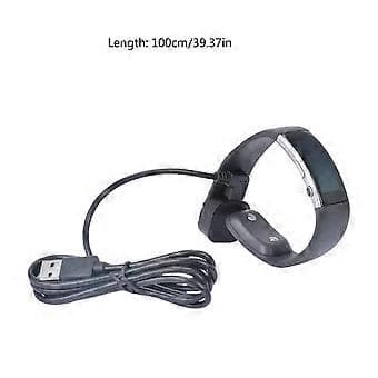 Smartwatch Magnetisk USB-ladekabel Dataholder Strømlader Adapter Dock Mount Beslag Vugger til Microsoft Band 2 Sort