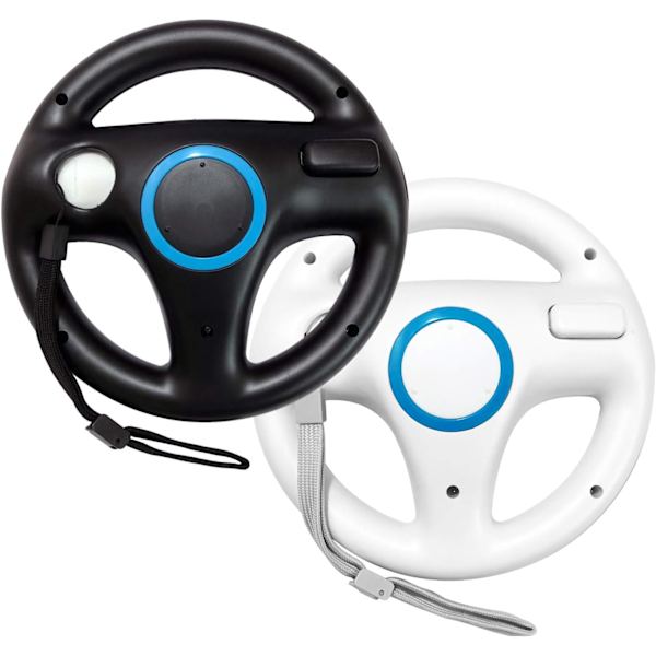 2-pakke ratt med håndleddsstropp for Wii og Wii U
