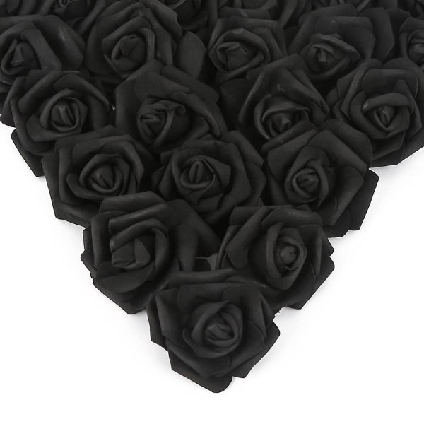 Kunstige sorte roser buket falske silke roser blomst kunstige blomster buketter silke sorte roser buket 25stk