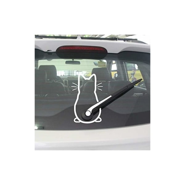 Cute Kitty Cat Car Wiper Art Sticker Decor BA Animal Cat Mural Art