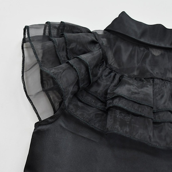 Wednesday Addams Cosplay-kjole Halloween-kostyme for barn jenter (130 cm)