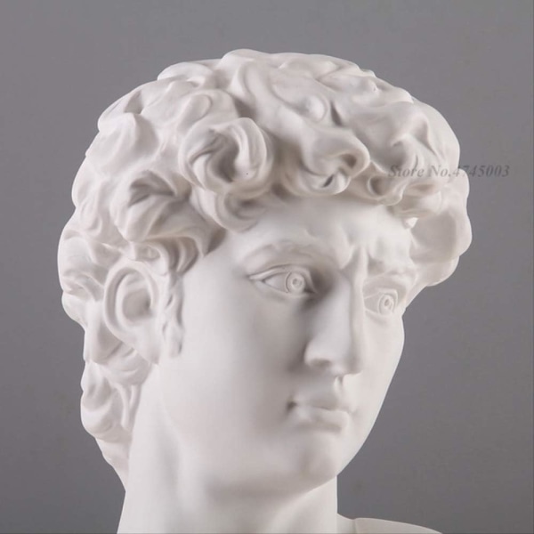 Grekisk mytologi David huvud byst staty mini Europa Michelangelo H