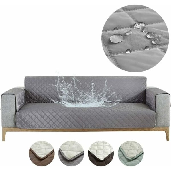 (Gray, 3 Seater) Waterproof Sofa Cover Sofa Cover Sofa Protector