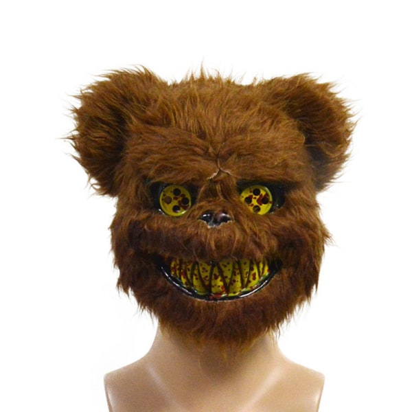 Halloween Horror Mask Bear Mask, Bloody Plush Hood, Cosplay Costu