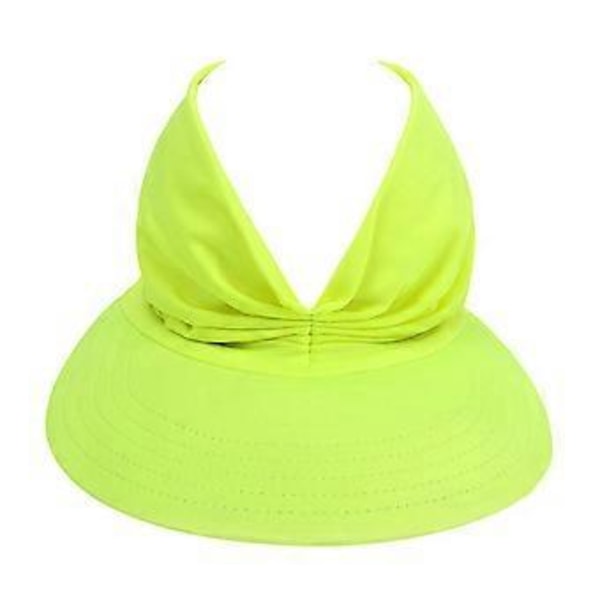 Dam Visir Ihålig Topp Casual Hatt Kepsar för utomhusbruk Strand Camping Vandring (Gul)