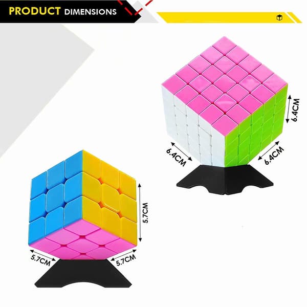Cube Bundle 2x2 3x3 4x4 5x5 Speed Cube Sæt Mf2s Mf3s Mf4s Mf5s Pakke Sort Puslespil Legetøjsgaveæske