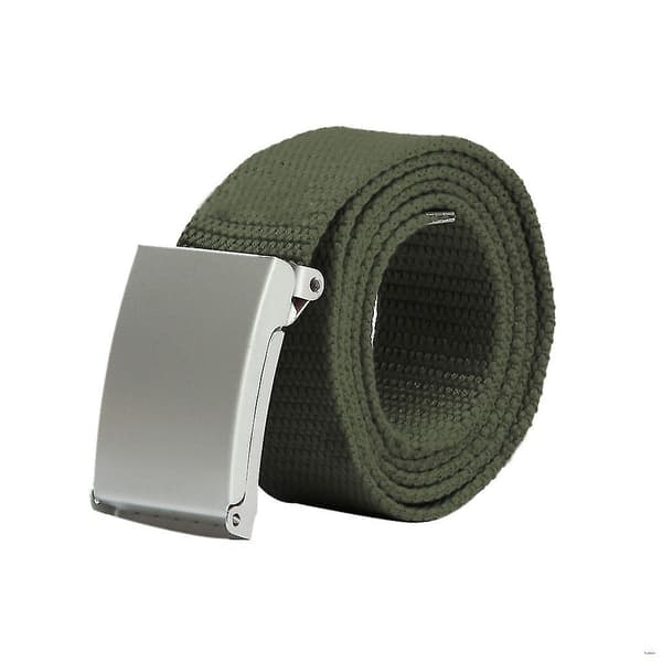 Mænd Kvinder Plain Webbing Canvas Spænde Tilbehør Bælte