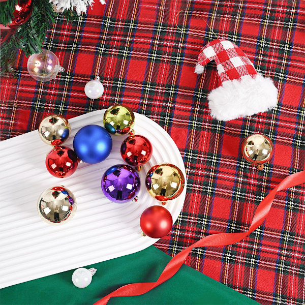 Silverfärgade plastjulgrklot, 4 cm 24 julgrklot