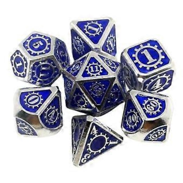 7 stk./pakke Polyhedral Zinklegering til Drageskæl DnD RPG Brætspil Terninger (08) 8