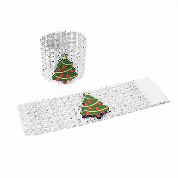 10 stk. Jule Rhinestone Jule Serviet Ring Holdere S