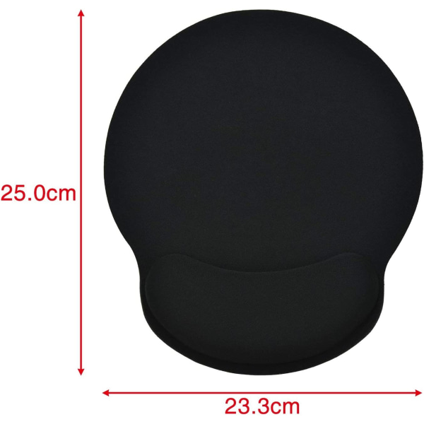 Ergonomisk musmatta - Gamer musmatta med gel handledsstöd, bekväm