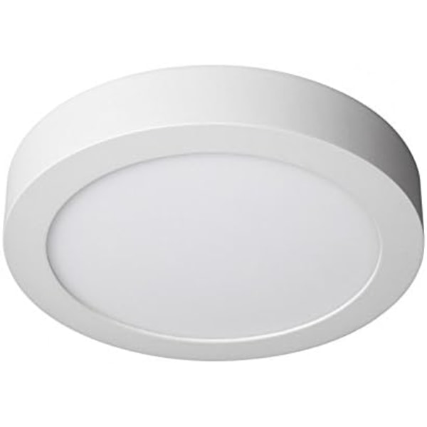 Round LED ceiling light in aluminum (12 W, 1160 lm, 180°, IP20, 1