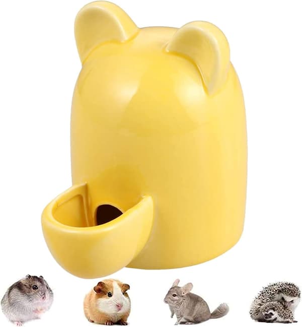 Keramisk hamsterflaske, hamsterfoder skål, keramisk hamster vand