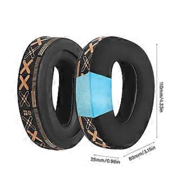 Mjuka öronkuddar i memory foam för GSP300 301 302 303 350 370 Hörlurar Öronkuddar Perfekt för musikentusiaster black and white prin