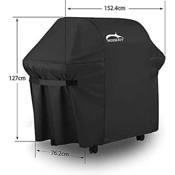 Grillovertræk Cover Bbq Beskyttelsesovertræk Anti-uv/vand/fugt Til Weber, Holland, Jennair, Brinkmann Og Char Broil (152,4 X 76,2 X 127 Cm)