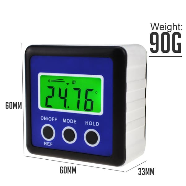 Aluminiumlegering Digital Display Mini Elektronisk Inklinometer med