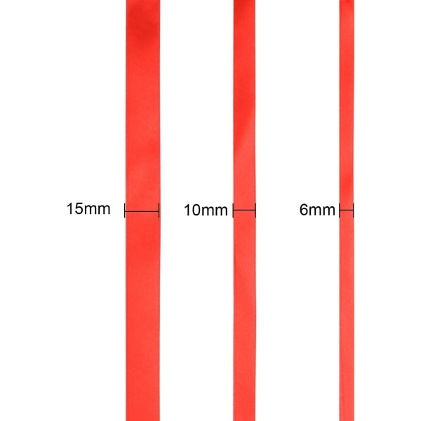 Punainen satiininauha joululahjanauha 6mm 10mm 15mm nauhat