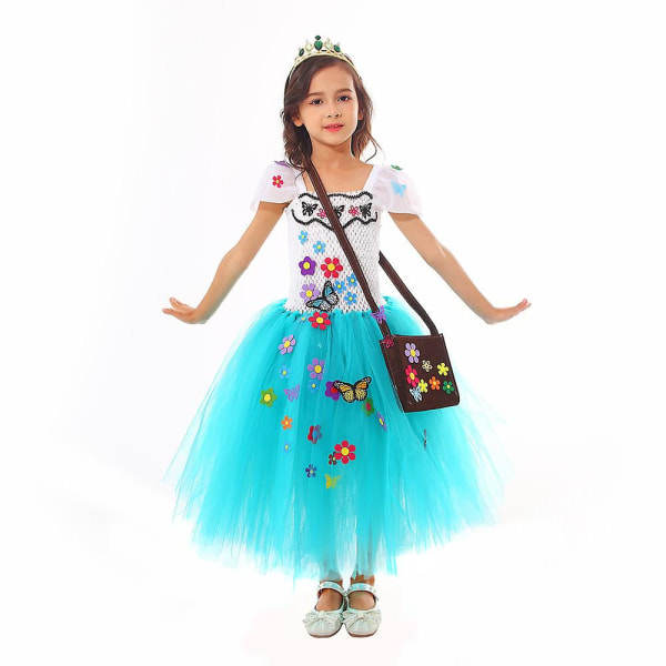 Cosplay Costume Encanto Mirabel Dress Party Fashionabla prinsessklänning（L(5-6Y)）