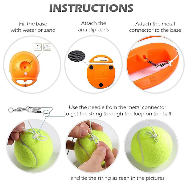Solo Tennis Trener Rebound Baseball Voksen Barn Selvvurdering Trener Med Tau Tennis Rebound Power Base