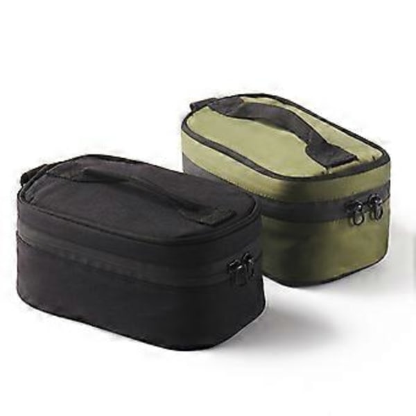 Isolerad lunchväska för utomhuscamping, bärbar kylväska, matleveransväska, återanvändbar mjuk kylväska för män och kvinnor, svart Black