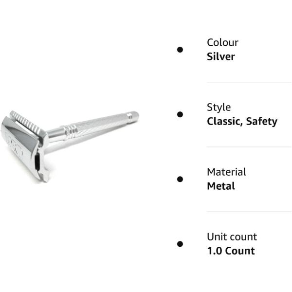 Plastikfri sikkerhedsbarbermaskine - Metal dobbeltkantet barbermaskine - Lord Razor