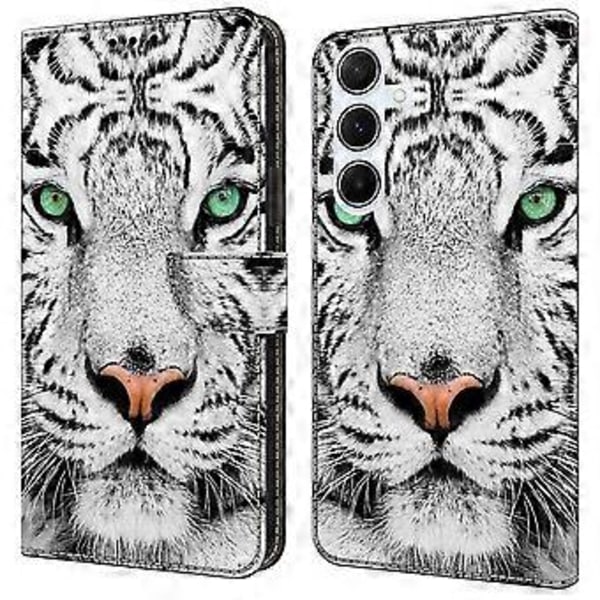 Skal för Samsung Galaxy A16 5G/A16 4G TPU+PU Läder Flip Fodral Tiger Face