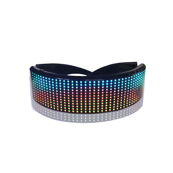 Bluetooth 4.0 Programmerbare RGB Full Color Light Up LED Briller USB Oppladbare