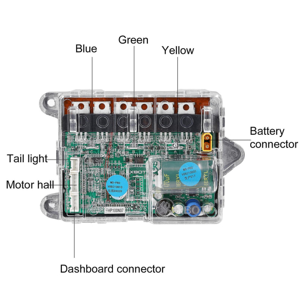 Elektrisk scooter bundkort controller Bt digitalt display med accelerator forlygte baglygte passer til Xiaomi M365/pro