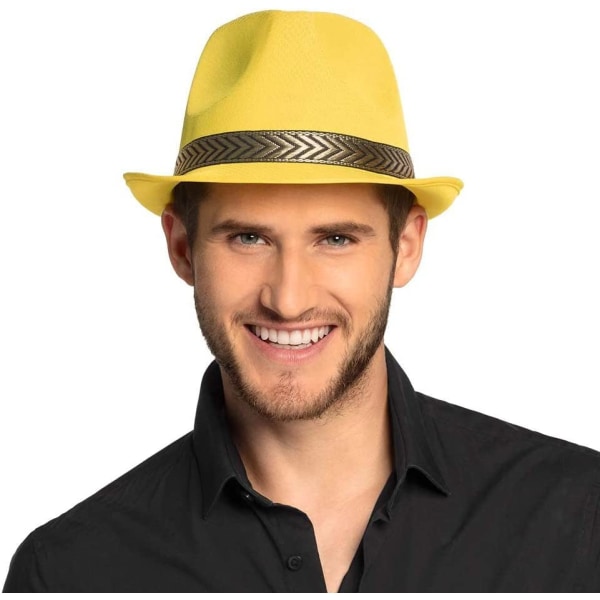 Chapeau Borsalino noir pour adulte, chapeau de paille förälder-enfant  chapeau de paille skydd solaire chapeau marée-Jaune d5c7 | Fyndiq