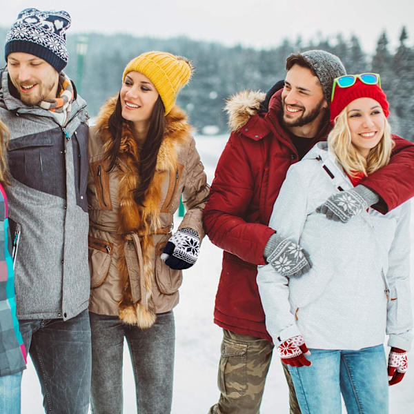 Vinter Stickade Varma Handskar Unisex Pekskärm, Termisk Elastisk Fl