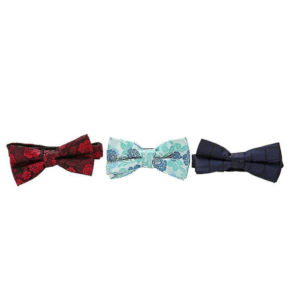 Paisley Suspender, Sløyfe, Lommetørkle Sett For Menn&#39;s Tuxedo Suspenders : Justerbare Selbukser, Sterke Forbedrede Klips（Blå）