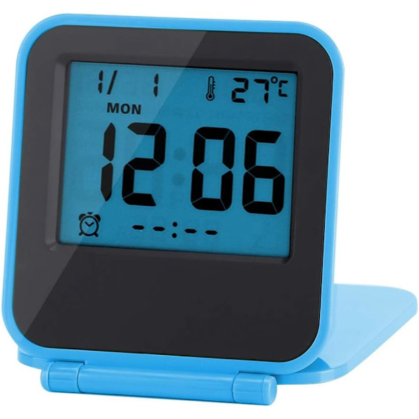 Digital resealarmklocka, Mini hopfällbar bärbar alarmkalender