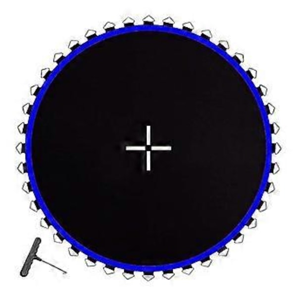 Trampolin Ersättningsmatta Trampolin Hoppduk, Utrustning Rund Utomhus Premium Delar med Metallöljetter Hoppkudde (Blå 48 Spännen) Blue 48 Buckle