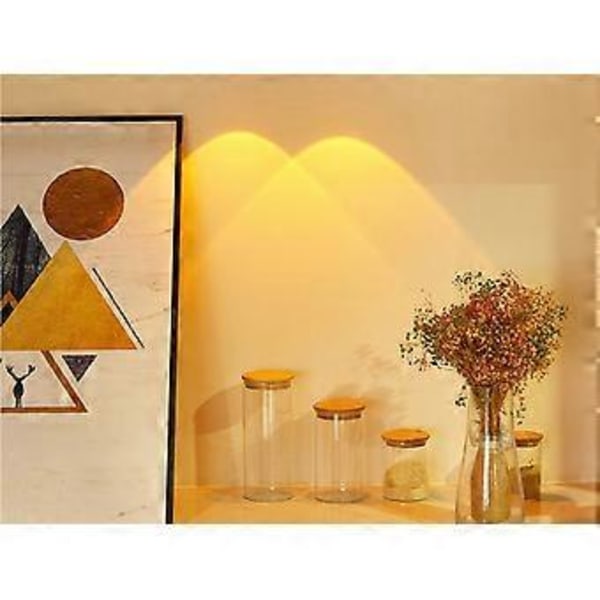 2 stk. Solnedgangsprojektionslys Underskabslampe Atmosfære Lampe Gult Lys()