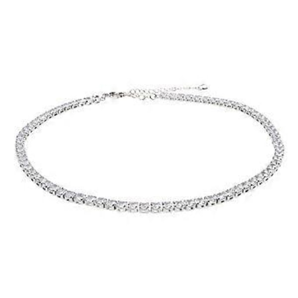 Skinnende Diamant Kravebens Kæde Charm Halskæde Elegant Halskæde
