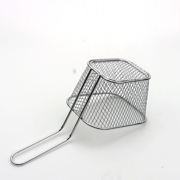 2 stk Mini Kvadratiske Fritertkurver Bordservering Pommes Frites Kurv Pommes Frites Bordmat Visning Nettkurv