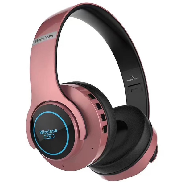 Bluetooth hörlurar Ohpa T4 On Ear Noise Cancelling Rosa Guld