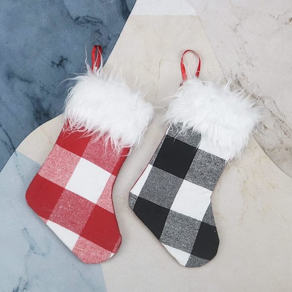 2 stycken julstrumpor, juldekorationstrumpor, gran