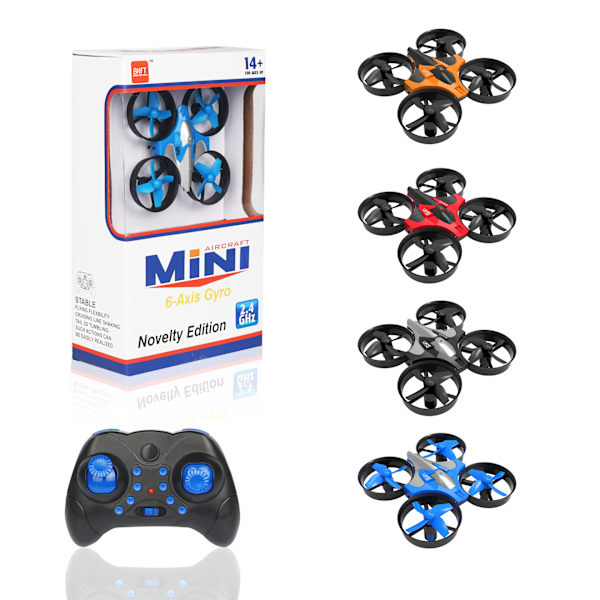 Mini LED-drönare för barn 2.4G Liten RC Quadcopter med fjärrkontroll C