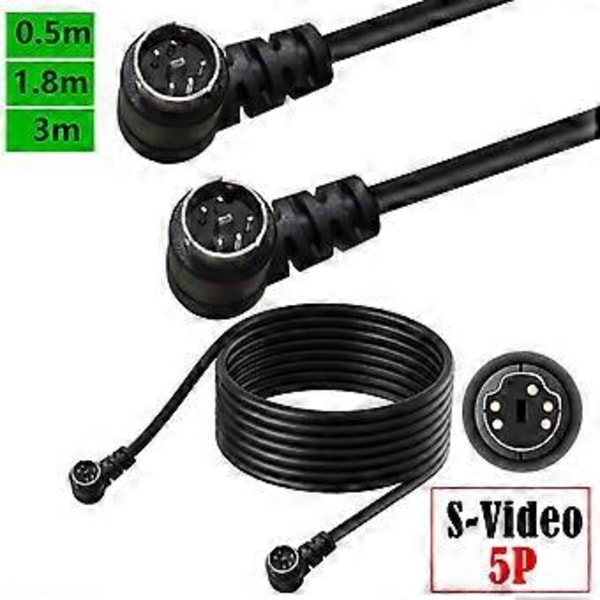 S Video 5Pin Kabel Han til Han mini DIN 5 Nål S Video Linje Sikrer Klar Og Jævn Auditiv Visuel Oplevelse 3m double bend