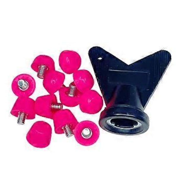 12 stk./pakke Fotballsko Knotter for Voksne Gutt Jente Barn Sko Fotball Knotter Erstatning Sikkerhetsplast Fotball Knotter Rosa Pink 10mm