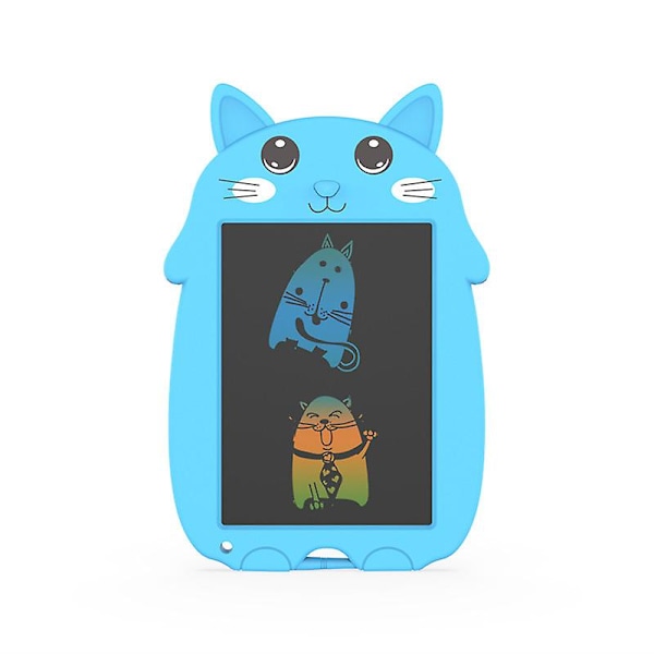 Lcd-skrivetablet, 8,5 tommer tegnetablet til børn, doodle-tavle (blå killing)