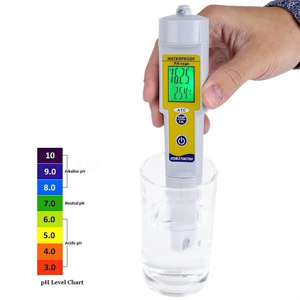 PH-mätare Bärbar PH-testare Digital LCD PH Temp Meter Vattenkvalitet