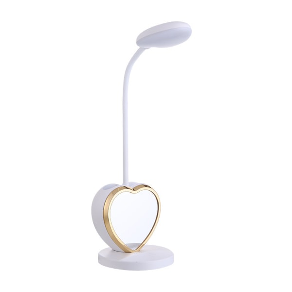 Led Girls Desk Lamp, Eye Friendly Table Lamp With Pen Holder, Re