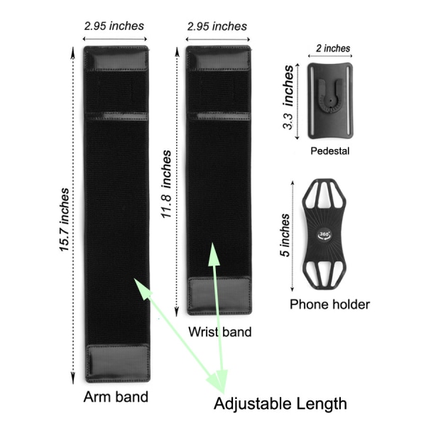 Sport Armband, handledsband för underarm, smartphonehållare med justerbar