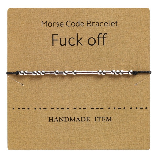 9 forskellige Morse-kode alfanumeriske par armbånd Morse-kode B